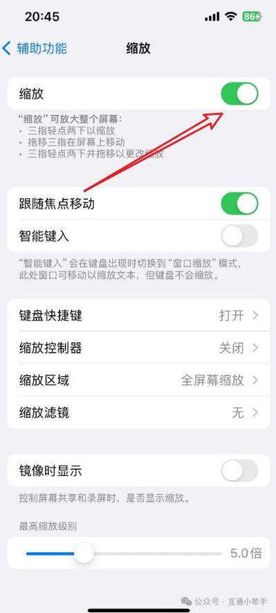 苹果17怎么关闭缩放功能