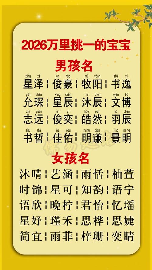 新生儿取名字大全免费