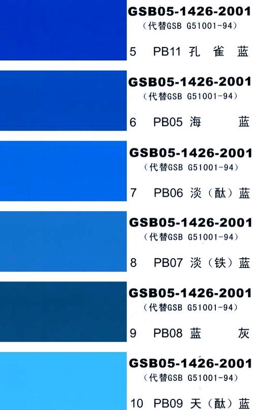 蓝色的色卡对照表图标