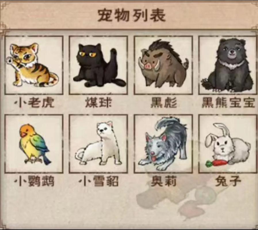 烟雨江湖必买6个宠物图标