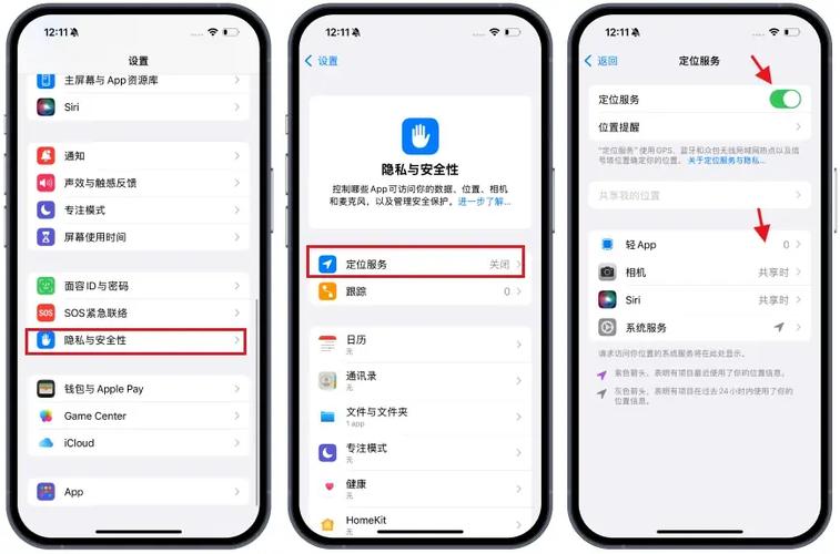 苹果位置权限在哪里打开图标