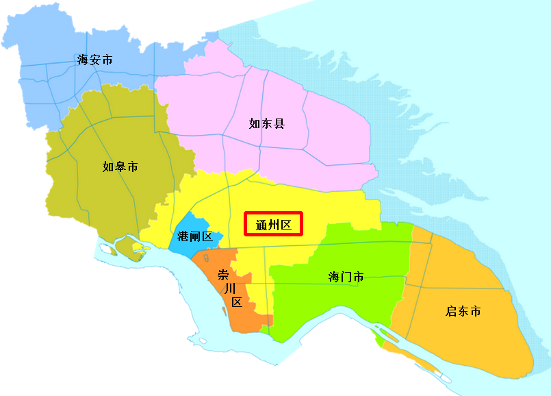 南通通州区镇分布图