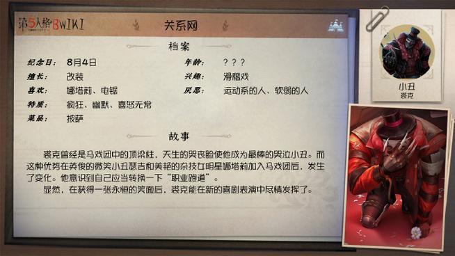 第五人格背景故事介绍