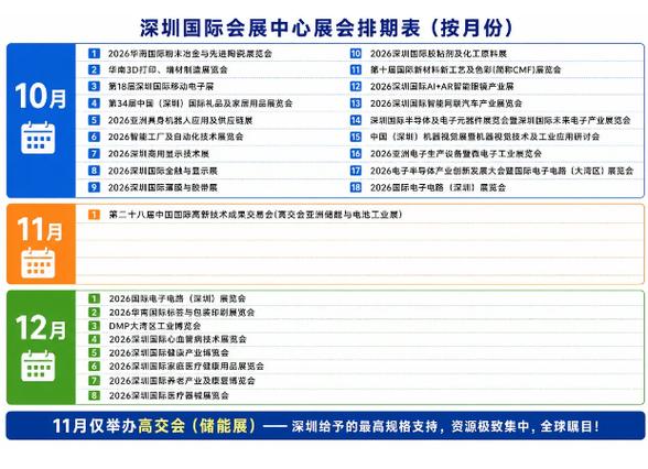 深圳会展中心2019年展会排期表图标