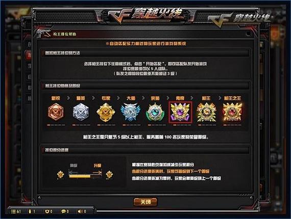 cf掌上穿越火线怎么看等级图标