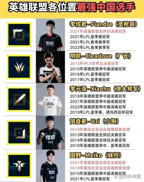 lol中国选手一览表游戏截图