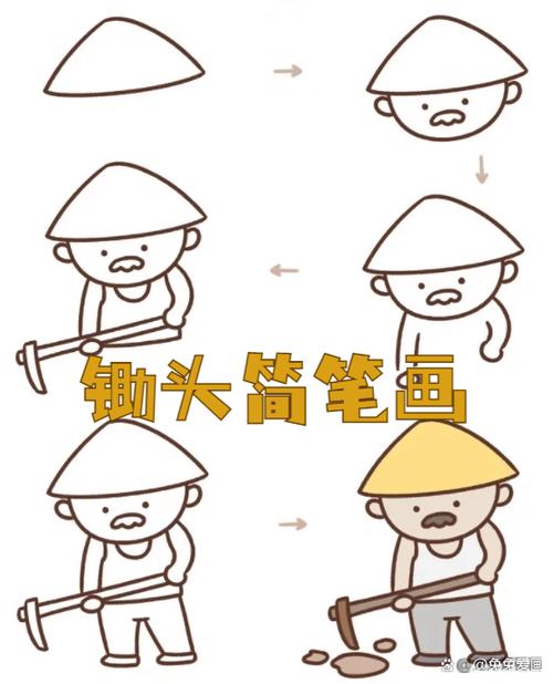 我的世界的锄头用铅笔画出怎么画图标