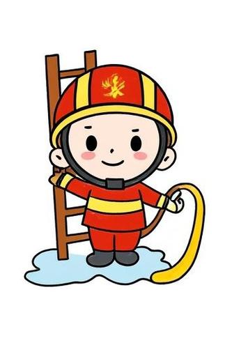消防员救婴儿坠楼绘画