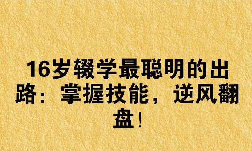 16岁辍学最聪明的出路缩略图