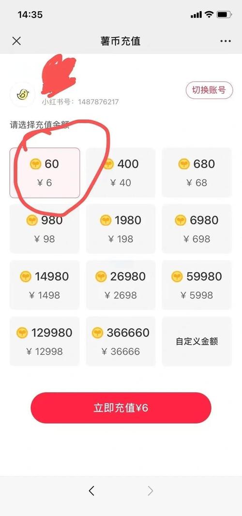 小红书60000薯币能赚多少