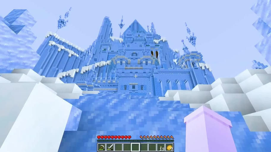 我的世界超大冰雪城堡建筑做法缩略图
