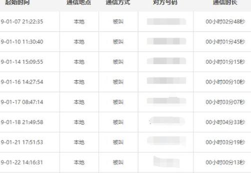 中国移动通话清单明细查询