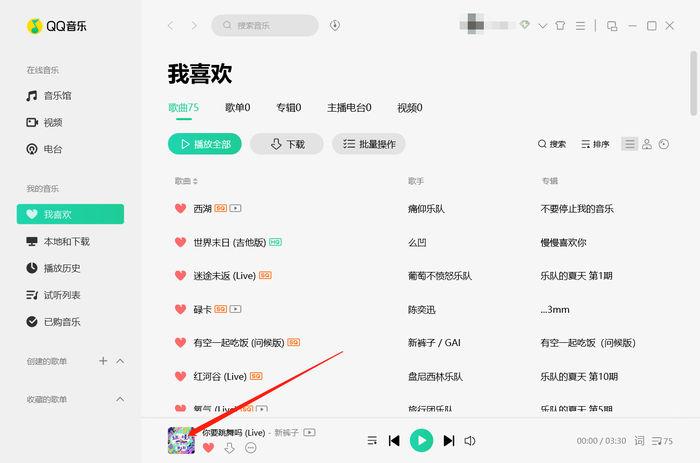qq音乐如何将歌词显示在屏幕上图标