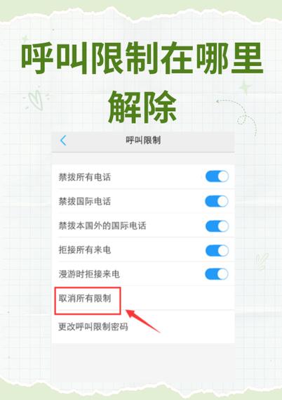 手机设置了呼叫限制在哪里解除缩略图