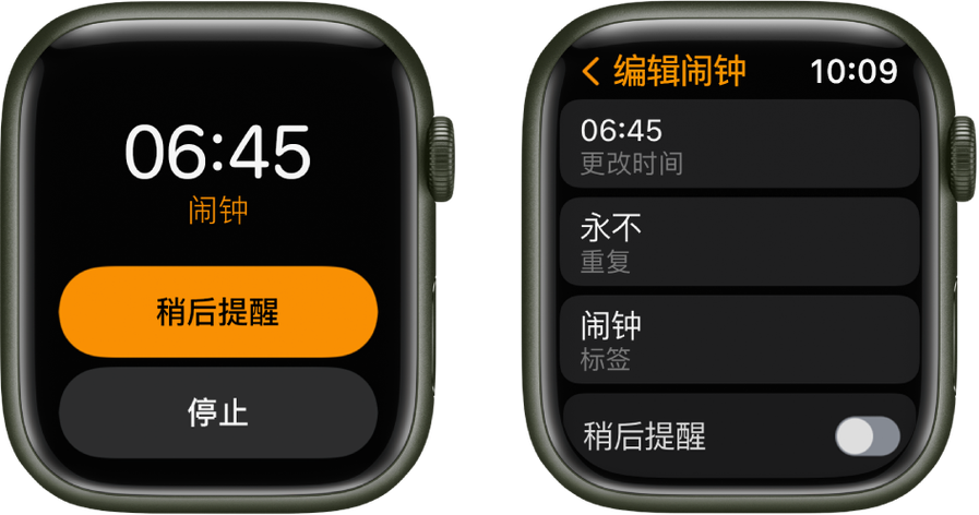 苹果手表设置闹钟闹铃的方法图标