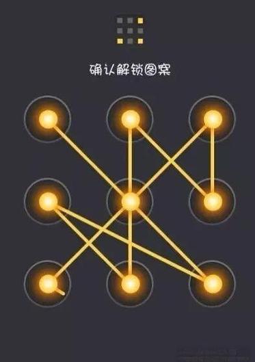 常见9点图案锁屏密码大全图标