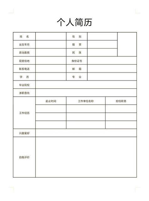 个人简历电子版图标