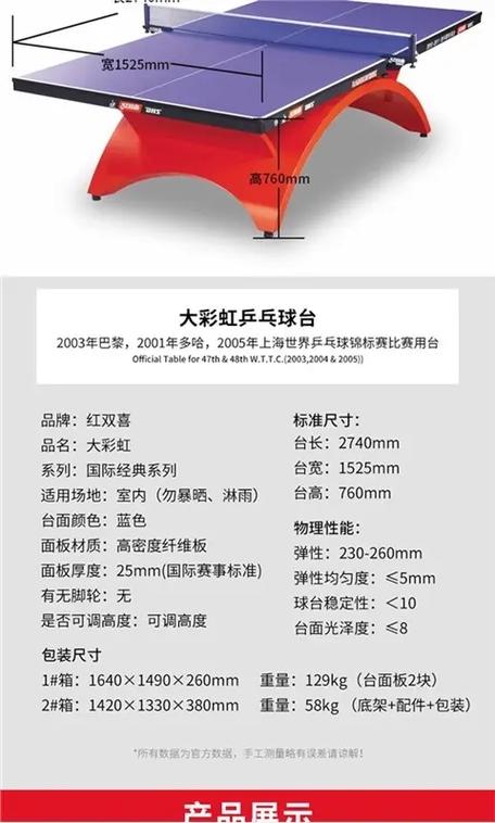 红双喜乒乓球台多少钱一台图标