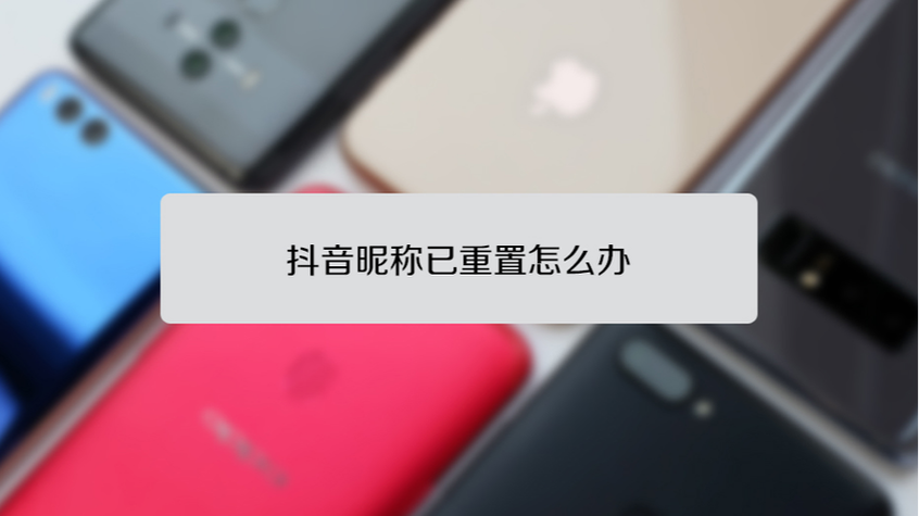 抖音昵称已重置是什么意思图标