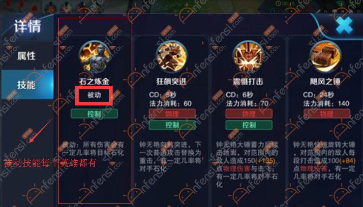 王者模拟战主动技能怎么放图标