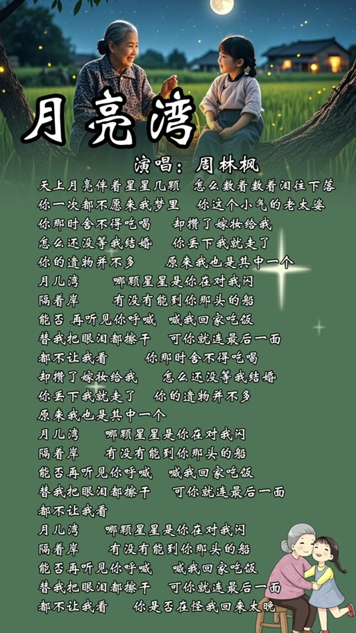 8岁小女孩唱哭全场《月儿湾》