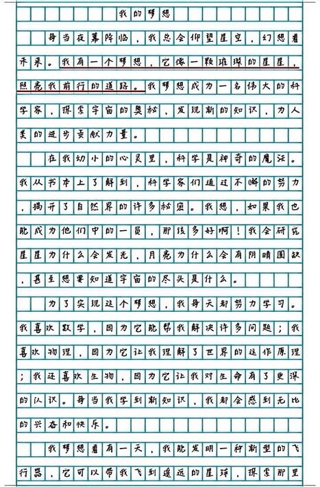 2020年我的小梦想作文游戏截图