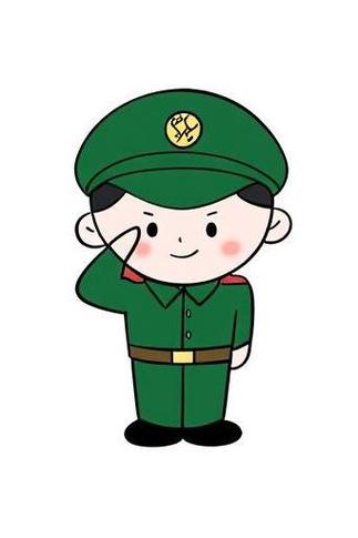 军人敬礼表情符号图标