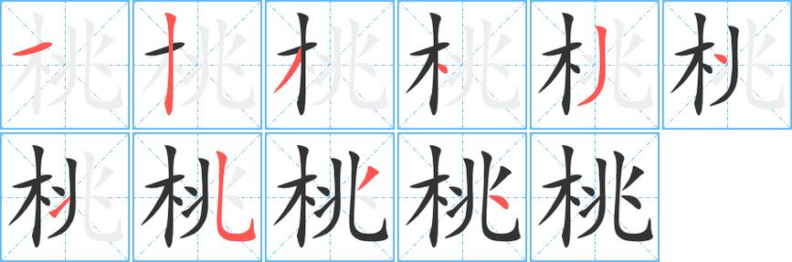 桃改偏旁