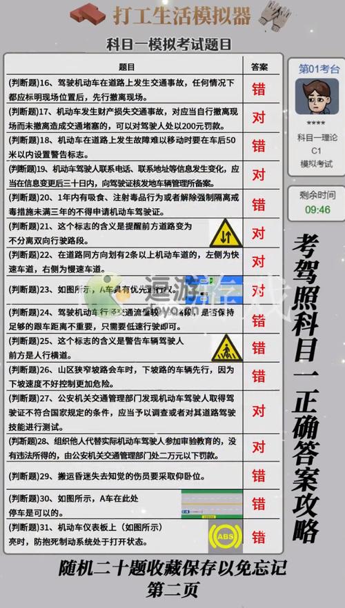 科目一考试题库及答案大全