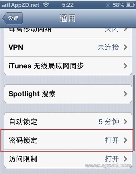 苹果ipad怎么设置锁屏密码游戏截图