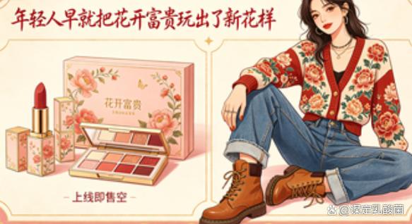 花开富贵的风吹到了年轻一代图标