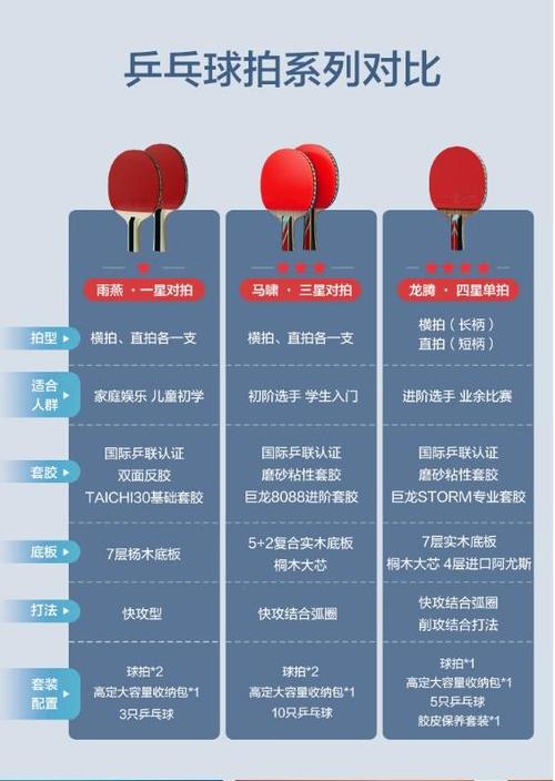 乒乓球拍星级什么意思