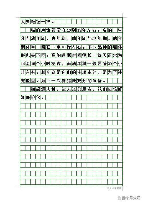 猫作文400字四年级