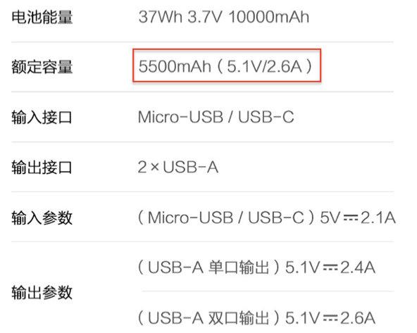充电宝额定容量计算公式缩略图