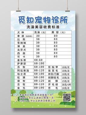宠物店价目表缩略图