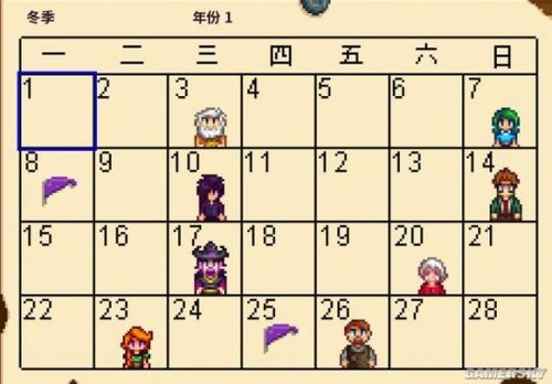 星露谷物语27日谁生日图标