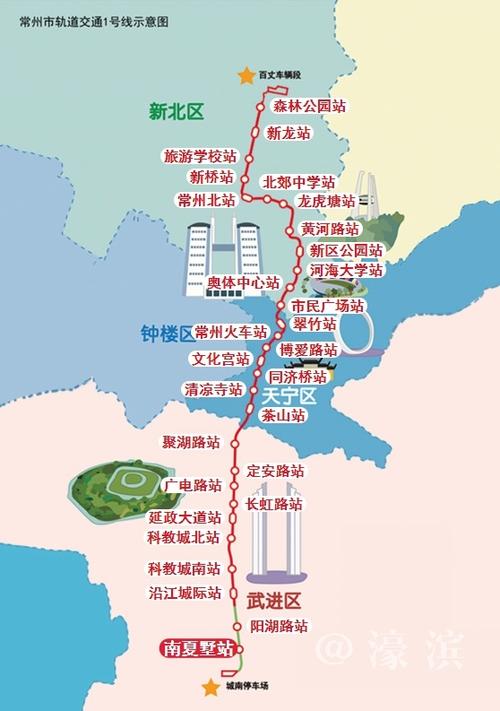 南通地铁一号线线路图缩略图