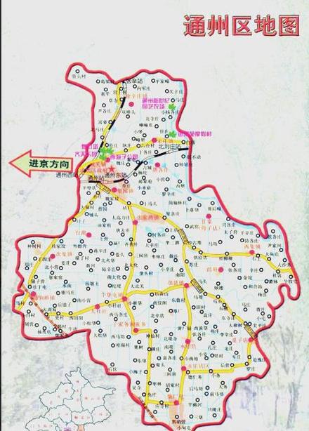 通州区地图高清大图各乡镇