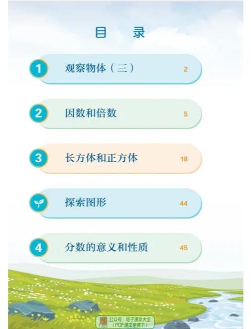 5年级下册数学书人教版图标
