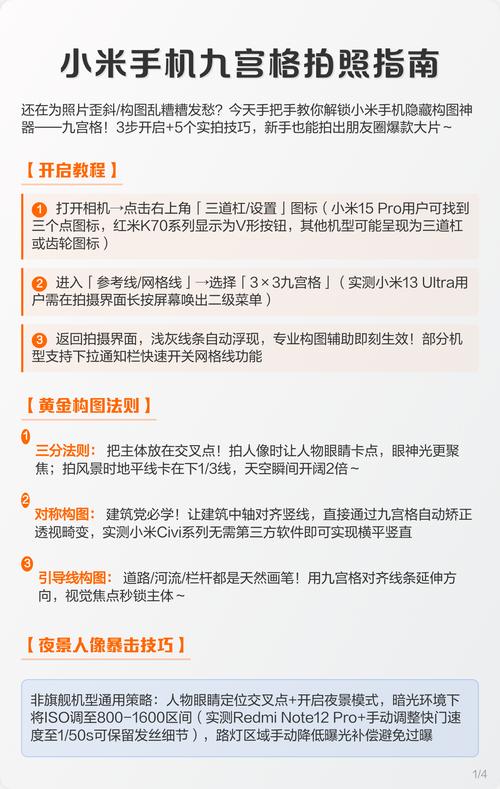 小米手机九宫格拍照怎么设置图标