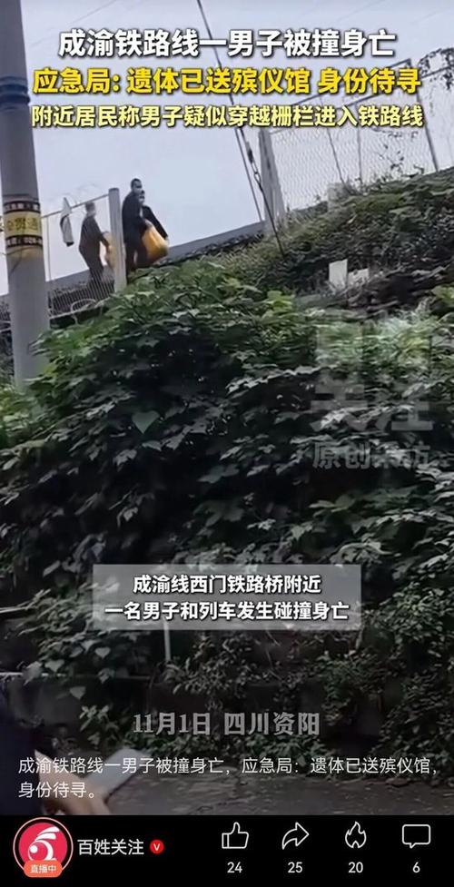 男子穿越铁轨别动车挤压死亡图标