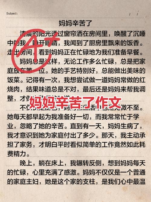 陪妈妈买菜感受妈妈的辛苦作文500字缩略图