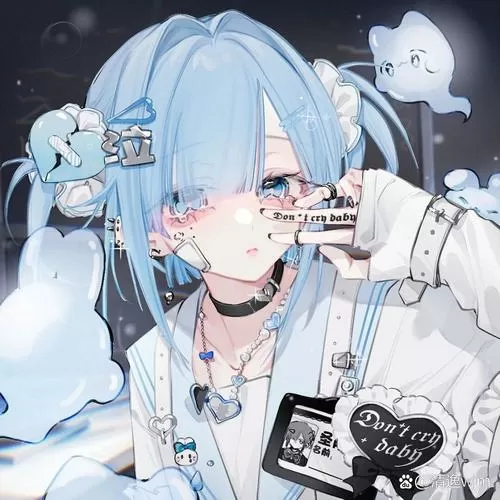 一个蓝头发女孩的动画缩略图